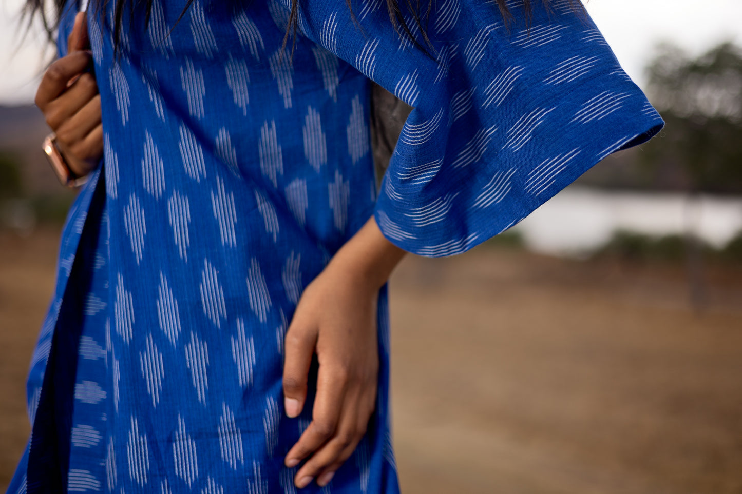 Blue Ikat Kimono Collection